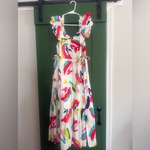 SUMMER! 🌷 Crosby Multicolor Brushstroke Maxi Dress
